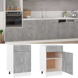 Drawer Bottom Cabinet Lyon Concrete Grey 50x46x81.5 cm Engineered Wood 801224