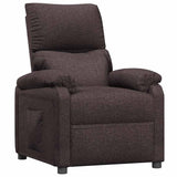 Recliner Chair Dark Brown Fabric 342455