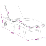 Sun Lounger Brown and Beige Polyester 42032686