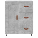 Highboard Concrete Grey 69.5x34x180 cm Engineered Wood 3195991
