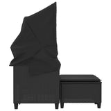 Garden Sofa Black 365781