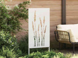 Garden Privacy Screen White 50 x 140 cm Cold-rolled steel 876309