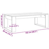 Coffee Table Old Wood 102x50x35 cm Engineered Wood 856680