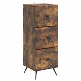 Drawer Cabinet Smoked Oak 33 x 34.5 x 90 cm Engineered Wood 895540
