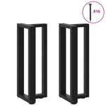 ZNTS Console Table Legs T-Shaped 2 pcs Black 38x25x cm Steel 4013044