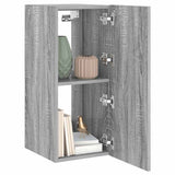 TV Wall Cabinet with LED Lights Grey Sonoma 30.5x35x70 cm 837242