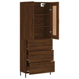Highboard Brown Oak 69.5x34x180 cm Engineered Wood 3199760