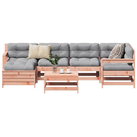 ZNTS 7 Piece Garden Sofa Set Solid Wood Douglas Fir 3250934