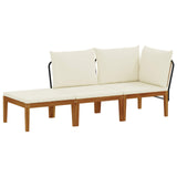3 pcs Solid Acacia Wood & Rope Natural 3407789