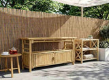 Console Table with Shelf Natural 110 x 35 x 75 cm Bamboo 42028060