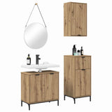 Bathroom Furniture Set with Drawer with Shelf 3 pcs Artisan Oak 3393112