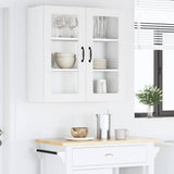 Wall Glass Cabinet PORTO White 80 x 31 x 80 cm Engineered Wood 885415