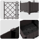 Garden Planter 5 pcs Brown 120 x 120 x 125.5 cm PP 42002819