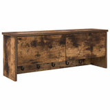 Wall-Mounted Coat Rack with Shelf Smoked Oak 80 x 20 x 30 cm 874343