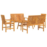 Garden Lounge Set Brown Solid Acacia wood 3154129