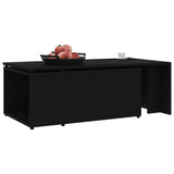 ZNTS Coffee Table Black 150x50x35 cm Engineered Wood 801338