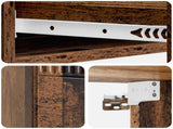 Wall-Mounted Side Table Old Wood 87.5 x 34.5 x 17 cm 899013