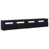 TV Cabinet 2 pcs Black Oak 240 x 35 x 40 cm Engineered Wood 3332491