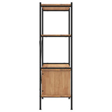 4-Tier Shelving Unit with Cabinet 80x40x130 cm Steel and Engineered Wood 336353