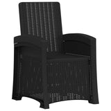 Reclining Garden Chair Rattan Look 2 pcs Anthracite PP 8011996
