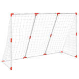 Kids' Football Goal with Balls 2-in-1 White 184x64x124 cm 4008437