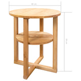 ZNTS Side Table 40x50 cm Solid Oak Wood 247044