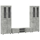 TV Cabinet Set FLORIN 3 pcs Concrete Grey Engineered Wood 3397997
