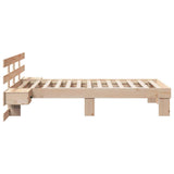 Bed Frame with Headboard Brown 90 x 200 cm Solid Pine Wood 872710