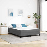 Bed Mattress with Mattress Light Grey 160 x 200 cm Fabric 42008296