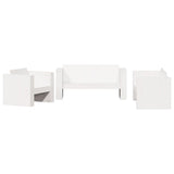 Garden Lounge Set White Solid pine wood Medium Seats Many 3216896