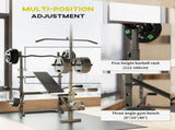 Multi-Exercise Adjustable Weight Bench with Bench Press Rack T3398P349265