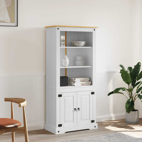 Cupboard Mexican Pine Corona Range White 80x40x170 cm 282624