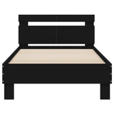 Bed Frame without Mattress with LED Lights Black 100x200 cm 838709