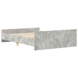 Bed Frame without Mattress Concrete Grey 135x190 cm Double 3203792