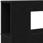 ZNTS Storage Headboard with LED Lights Black Oak 200x18,5x103,5 cm 863116