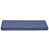 ZNTS Stair Mats 30 pcs 65x25 cm Blue 3365772