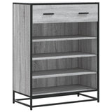 ZNTS Shoe Cabinet Grey Sonoma 75x38x97.5 cm Engineered Wood and Metal 3300878