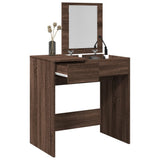 Dressing Table with Mirror Brown Oak 73x46.5x120 cm 848226