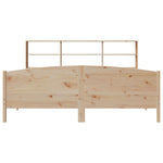 ZNTS Bookcase Bed without Mattress 200x200cm Solid Wood Pine 3323092