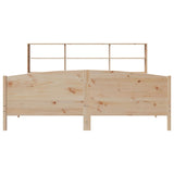 ZNTS Bookcase Bed without Mattress 200x200cm Solid Wood Pine 3323092