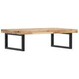 Basin Shelf Wall Mounted Steel and Solid Wood Acacia 3302809