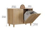 Slanted laundry basket with removable inner basket, suitable for bathroom laundry cabinets, W6296P540664