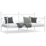 Day Bed without Mattress White 100x190 cm Steel 4104683