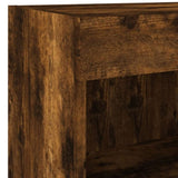 4 Piece TV Wall Cabinets with LED Lights Smoked Oak 3216573