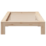 Bed Frame Natural Wood Solid Pine Wood Single Stylish 855337