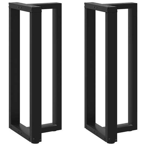 ZNTS Bar Table Legs T-Shaped 2 pcs Black 50x35x cm Steel 4013088