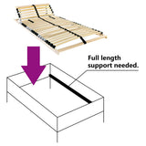 Slatted Bed Base Brown 80 x 190 cm Solid Beech Wood 42015239