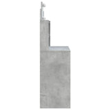 Dressing Table with LED Lights Concrete Grey 96x40x142 cm 837895