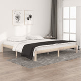 Bed Frame without Mattress Solid Wood Pine 200x200cm 810385