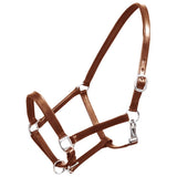 Real Leather Headcollar Stable Halter Adjustable Brown Full 90888
